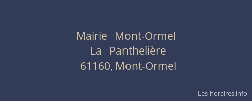 Mairie   Mont-Ormel