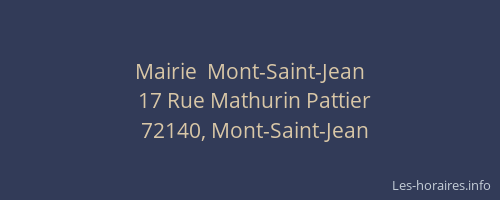 Mairie  Mont-Saint-Jean