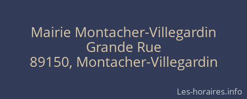 Mairie Montacher-Villegardin