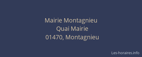 Mairie Montagnieu
