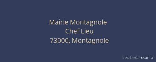 Mairie Montagnole