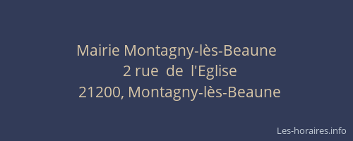 Mairie Montagny-lès-Beaune