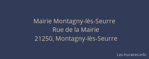 Mairie Montagny-l&egrave;s-Seurre