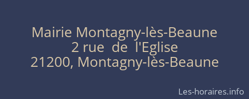 Mairie Montagny-lès-Beaune