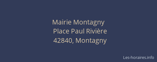 Mairie Montagny