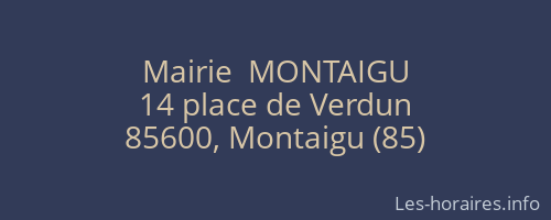 Mairie  MONTAIGU