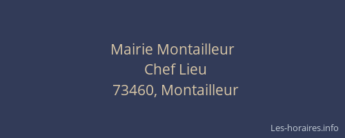 Mairie Montailleur