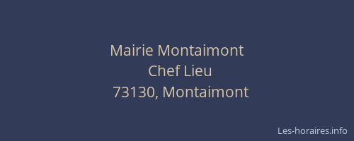Mairie Montaimont