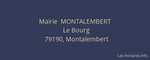 Mairie  MONTALEMBERT