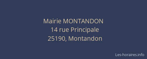 Mairie MONTANDON