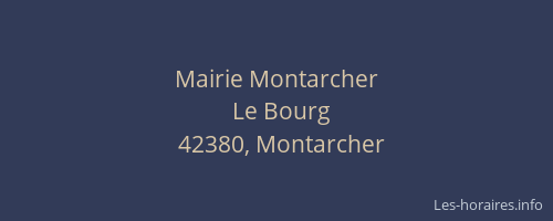 Mairie Montarcher