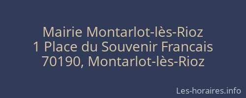 Mairie Montarlot-lès-Rioz