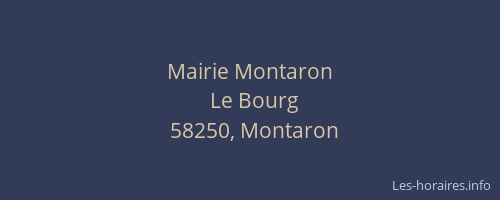 Mairie Montaron