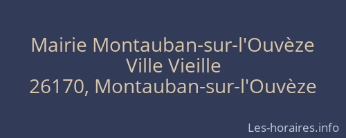 Mairie Montauban-sur-l'Ouvèze