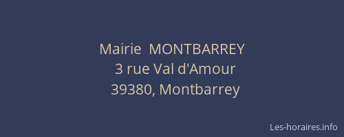 Mairie  MONTBARREY