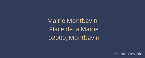 Mairie Montbavin
