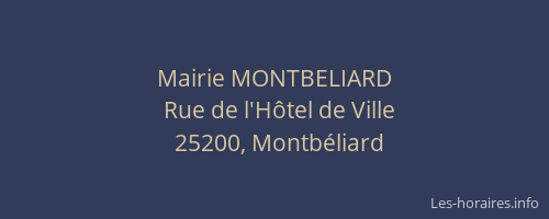 Mairie MONTBELIARD