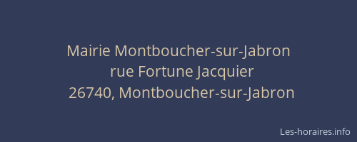 Mairie Montboucher-sur-Jabron