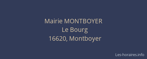 Mairie MONTBOYER