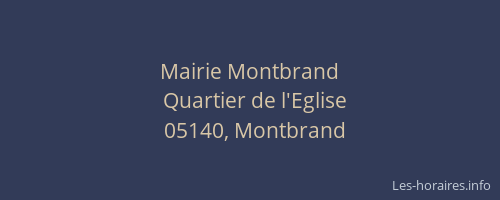 Mairie Montbrand