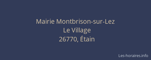 Mairie Montbrison-sur-Lez