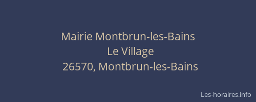 Mairie Montbrun-les-Bains