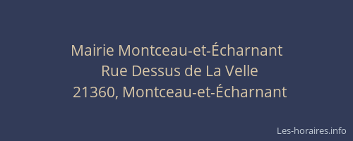 Mairie Montceau-et-&Eacute;charnant