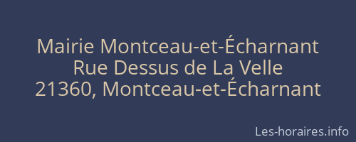 Mairie Montceau-et-Écharnant