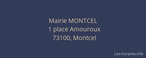 Mairie MONTCEL