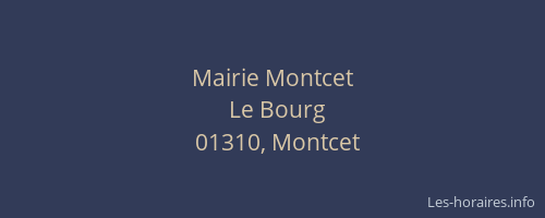 Mairie Montcet