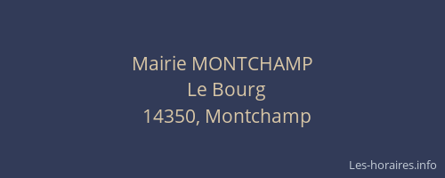Mairie MONTCHAMP