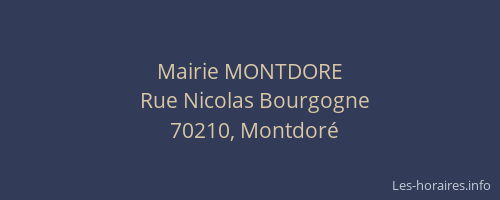 Mairie MONTDORE
