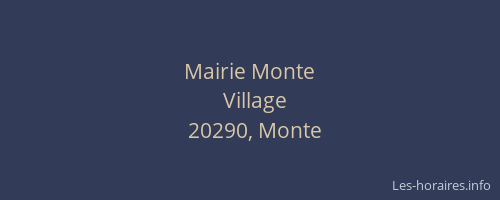 Mairie Monte