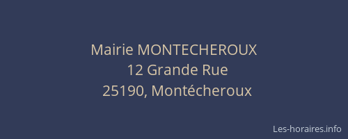 Mairie MONTECHEROUX