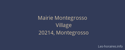 Mairie Montegrosso