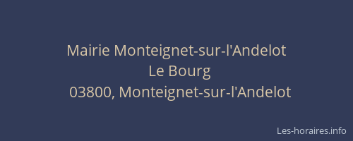 Mairie Monteignet-sur-l'Andelot