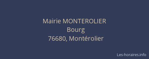 Mairie MONTEROLIER