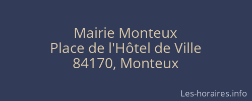 Mairie Monteux