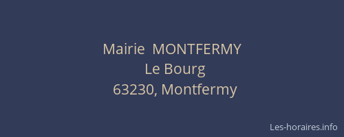 Mairie  MONTFERMY