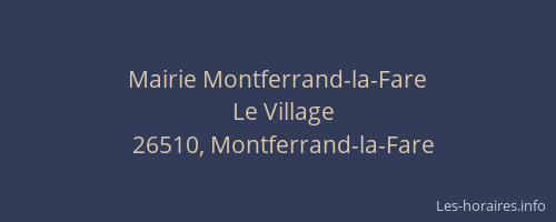 Mairie Montferrand-la-Fare