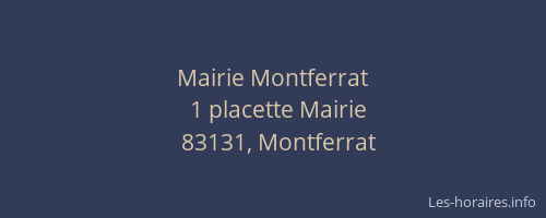 Mairie Montferrat