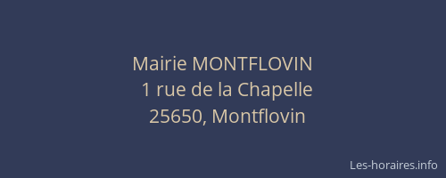 Mairie MONTFLOVIN