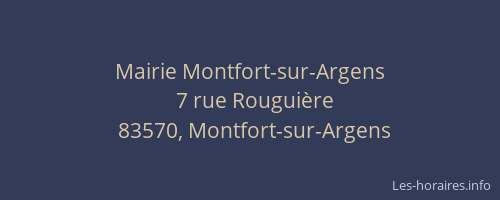 Mairie Montfort-sur-Argens
