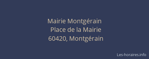 Mairie Montgérain