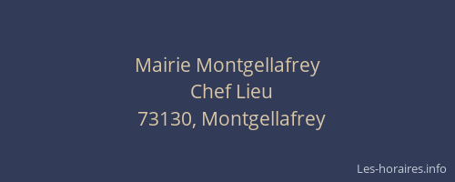 Mairie Montgellafrey