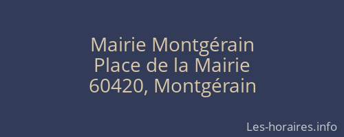 Mairie Montgérain