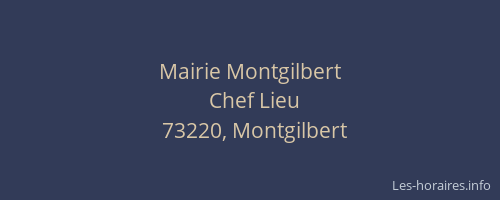 Mairie Montgilbert
