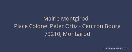 Mairie Montgirod