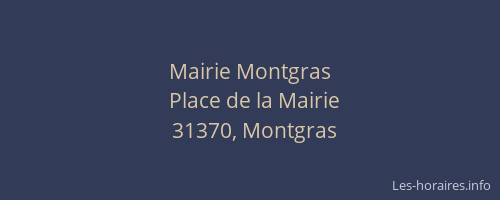 Mairie Montgras