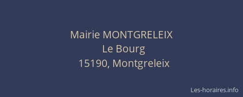 Mairie MONTGRELEIX